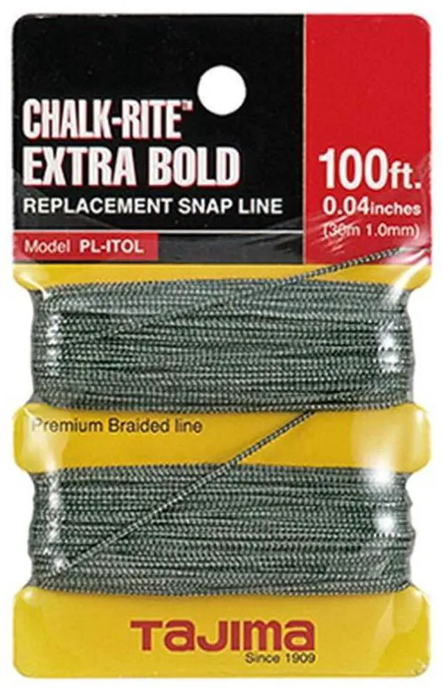 Main image of Replacement Snap-Line - 1.0 mm x 100 ft Chalk-Rite Braided String for Extra-Bold & Visible Markings - PL-ITOL