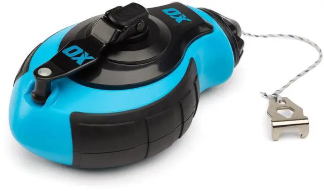 Alt view image 7 of 7 - Tools OX-P027731 Chalk Line - 100' Thick Line, Curved Hook, 6:1 Gear Ratio, Metal Handle, Easy Top Load, Ergonomic Shape & Rubber Grips - Ideal for Deck Builders, Framers, Roofers