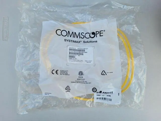 Main image of GS8E 7FT Yellow Cat 6 Modular Patch Cord High-Speed Ethernet Cable for Network Connections