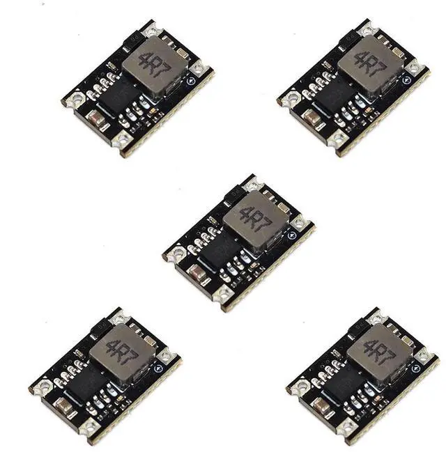 Main image of MP1584EN 5pcs Mini 5V Buck Converter Board - 5-30V to 5V, 1.8A Output, Small Size, Black
