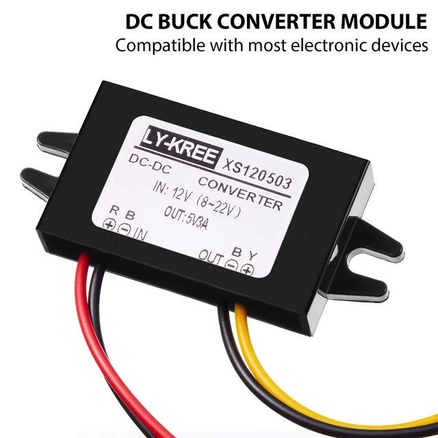 Alt view image 6 of 7 - 3 Pieces Direct Current Converter 12v to 5v 3a 15w Power Adapter