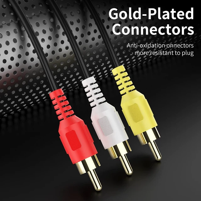 Alt view image 2 of 7 - Audio Video RCA Cable, 30FT, 3RCA to 3RCA Composite AV