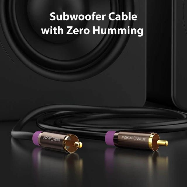 Alt view image 5 of 6 - 35FT RCA Subwoofer Audio Cable S/PDIF 24K Gold Plated Male to Male Heavy-duty RCA to RCA subwoofer cable featuring 24K gold-plated connectors, dual shielding & corrosion resistance