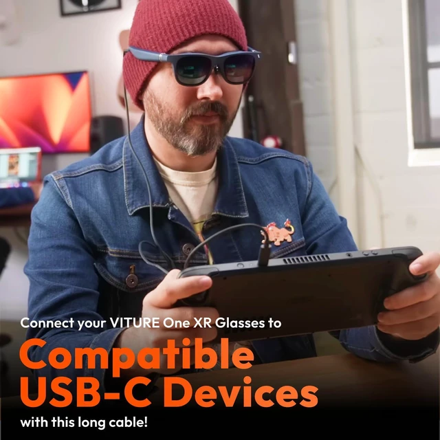 Alt view image 3 of 4 - VITURE 120cm USB-C to Magnetic Connector Cable | Connect VITURE Luma Pro & Luma Ultra XR Glasses, 47in, Connect XR Glasses, Compatible with USB-C Devices