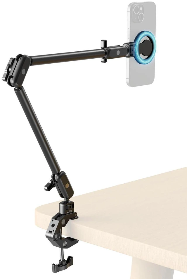 Main image of Desktop Clamp Magic Arm Kit for MagSafe for iPhone, 55cm / 21.6" Two-Stage Adjustable Flexible Arm with Secure Grip for Smartphone, Webcam, Action Cameras - 5626