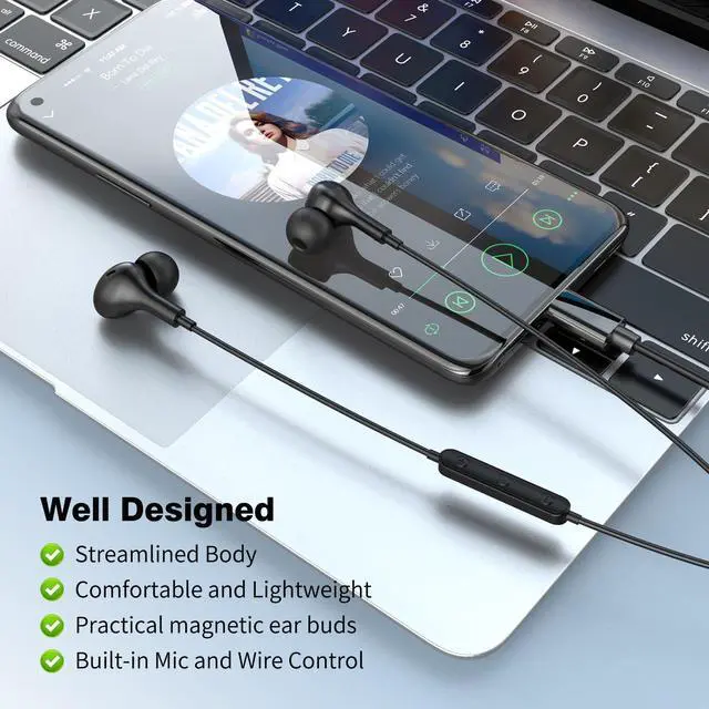 Alt view image 6 of 7 - APETOO USB C Headphones for iPhone 17 16 15/Galaxy S26 Wired Earbud Black