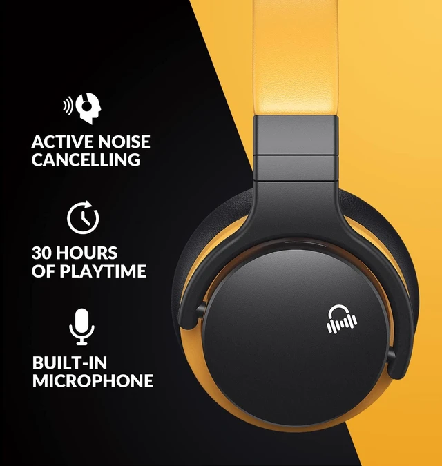 Alt view image 2 of 6 - Million Sold Classic E7 Active Noise Cancelling Headphones Upgraded HD Sound, Wireless Bluetooth Headphones Over The Ear Unequaled Comfort, Vivid Deep Bass, for Home Office Travel Gift
