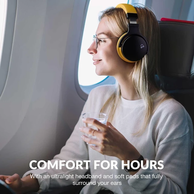Alt view image 5 of 6 - Million Sold Classic E7 Active Noise Cancelling Headphones Upgraded HD Sound, Wireless Bluetooth Headphones Over The Ear Unequaled Comfort, Vivid Deep Bass, for Home Office Travel Gift