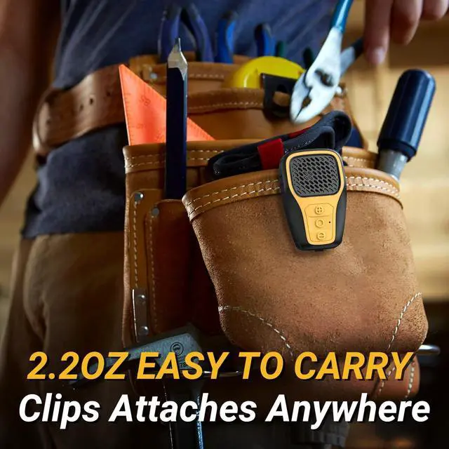 Alt view image 2 of 7 - Wearable Bluetooth Speaker, Clip-on Wireless Portable Speakers, IP67 Waterproof Clip Speaker, Built-in Mic for Hands-Free Music/Calls, Mini Speaker for Work/Home/Outdoor(Yellow)