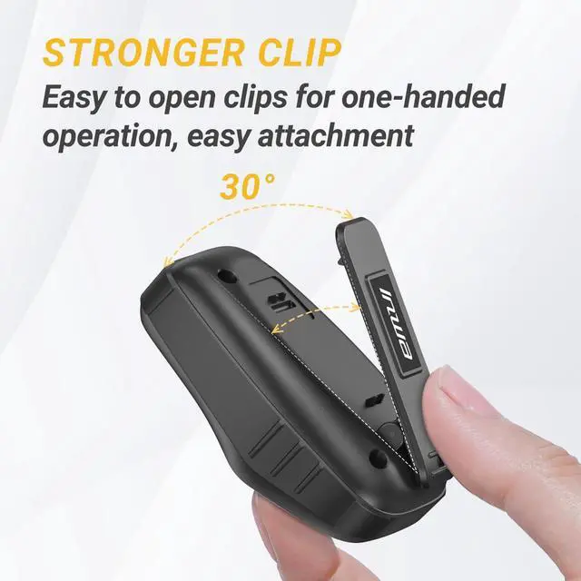 Alt view image 4 of 7 - Wearable Bluetooth Speaker, Clip-on Wireless Portable Speakers, IP67 Waterproof Clip Speaker, Built-in Mic for Hands-Free Music/Calls, Mini Speaker for Work/Home/Outdoor(Yellow)