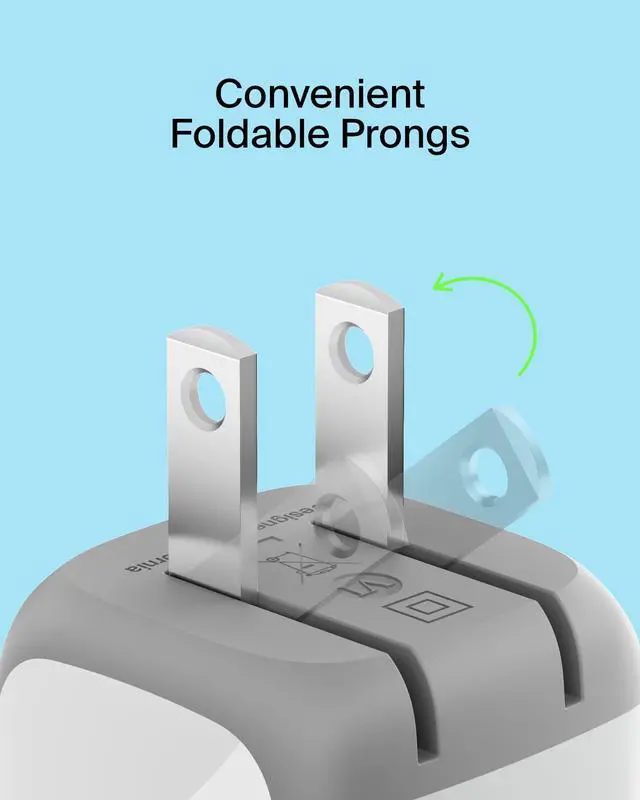 Alt view image 4 of 7 - USB C Charger Block 20W, Fast Charging Block, Type C Wall Charger, Compatible w/Apple iPhone 17, Air, Pro, AirPods, Apple Watch, Samsung Galaxy S26, Google Pixel 10, iPad,etc - White
