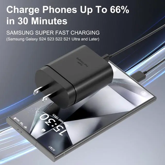 Alt view image 2 of 7 - Samsung USB-C Super Fast Charging Power Adapter,25W PD Charger Block for Samsung Galaxy S26/S26 Ultra/S26+/S25 Ultra/S25/S25+/S24 Ultra/S24/S24+/S23 Ultra/S23/S23+/S22/S22 Ultra/S22+(2 Pack)