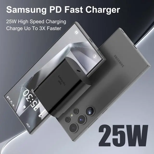 Alt view image 6 of 7 - Samsung USB-C Super Fast Charging Power Adapter,25W PD Charger Block for Samsung Galaxy S26/S26 Ultra/S26+/S25 Ultra/S25/S25+/S24 Ultra/S24/S24+/S23 Ultra/S23/S23+/S22/S22 Ultra/S22+(2 Pack)