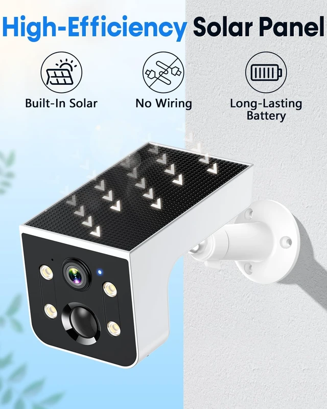 Alt view image 3 of 7 - Solar Security Camera Video Quality is Clear During the Day and at Night | No Lag Time or Delay Battery has Held up Well - Easy to Setup 60 Years Old can Figure Out the Install and Operation (2 Pack)