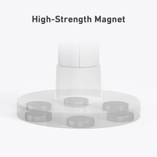 Alt view image 3 of 7 - Holicfun Indoor/Outdoor Security Camera Magnetic Mount, White | Universal 1/4"-20 bracket, fits Ring/Blink/Arlo/Wyze cameras & more, no-drill, strong magnet, adjustable angle