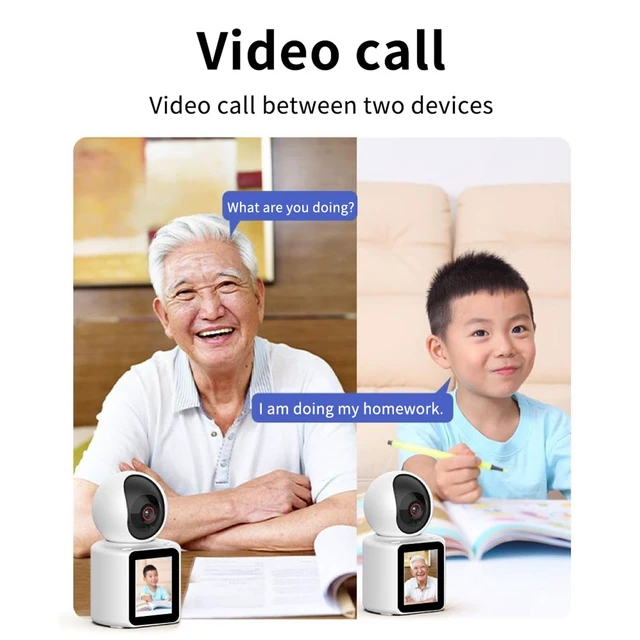 Alt view image 6 of 7 - Two Way Pet Camera with 2.8 inch HD Screen, 1080P Video Calling Camera for Indoor Home Security, Indoor Home Nanny/Dog/Baby Security Device with Phone App