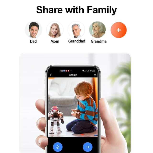 Alt view image 7 of 7 - Two Way Pet Camera with 2.8 inch HD Screen, 1080P Video Calling Camera for Indoor Home Security, Indoor Home Nanny/Dog/Baby Security Device with Phone App