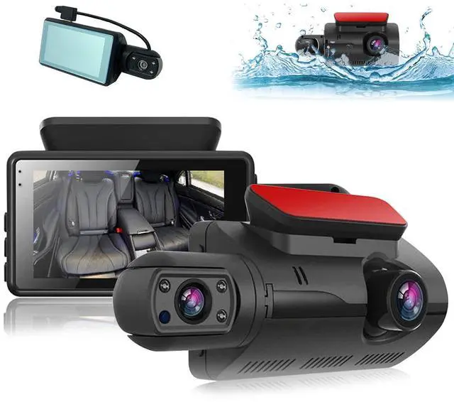 Main image of Dual Dash Cam Front and Inside 1080P Dash Camera for Cars IR Night Vision Car Camera for Taxi Accident Lock Parking Monitor Support 256GB Max (Black)
