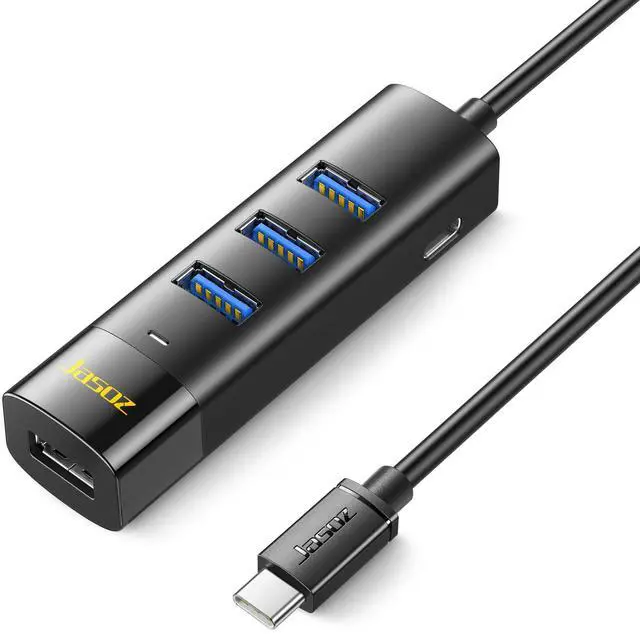 Main image of USB C Hub 4-Port, Multiple USB 3.0 Splitter with 1Ft Cable, Type-C Power Port for Laptop, Desktop, Windows, Linux,PC(USB-C/1Ft)