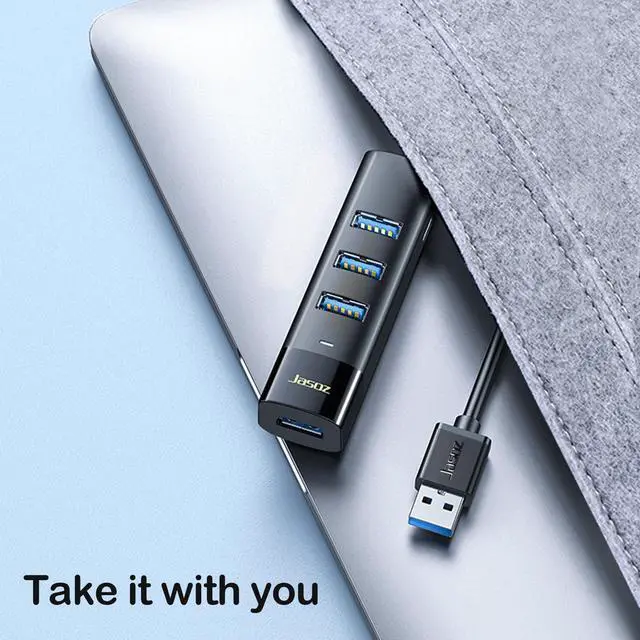 Alt view image 7 of 7 - USB C Hub 4-Port, Multiple USB 3.0 Splitter with 1Ft Cable, Type-C Power Port for Laptop, Desktop, Windows, Linux,PC(USB-C/1Ft)