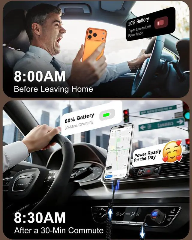 Alt view image 4 of 7 - 78W USBC Cigarette Lighter Car Charger Fast Charging Adapter for Galaxy S26