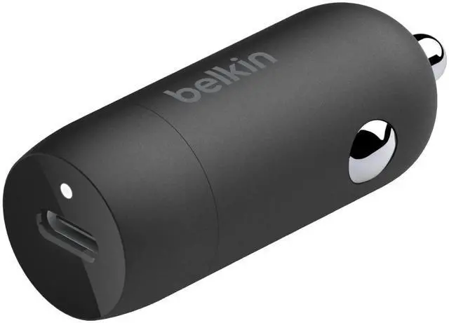 Main image of BoostCharge 30W Compact Fast Car Charger w/USB-C Power Delivery Port for iPhone 16, 16 Pro, 15, 15 Pro, Galaxy S25, S24, Note, Pixel 9 & More - Black