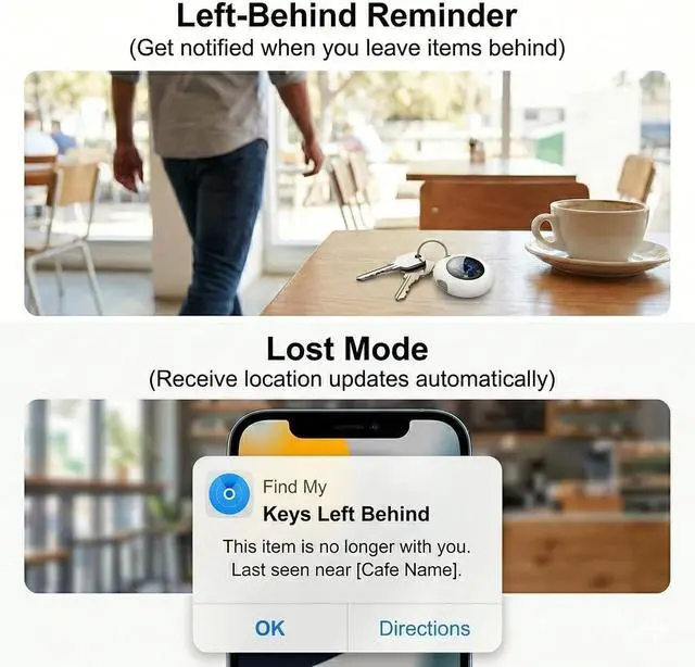 Alt view image 3 of 7 - 4 Pack Bluetooth Tracker Tags for Apple Find My MFi Certified Key Finder | No Subscription Required Replaceable Battery Loud Alarm Water-Resistant Air Tracker Tags for Keys Wallets Luggage and Pets
