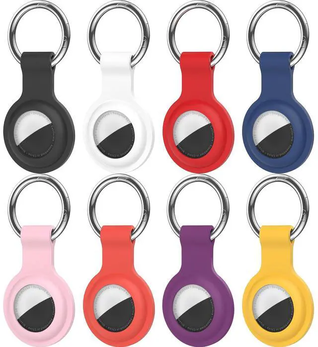 Main image of Compatible with AirTag Holder Case Keychain 8 Pack,for AirTag 2nd & 1st Generation Key Chain Ring Case Cover for Air Tag Holder GPS Tracker Air Tag 2nd gen Finders Air Tagholder for Kids,Bags,Luggages