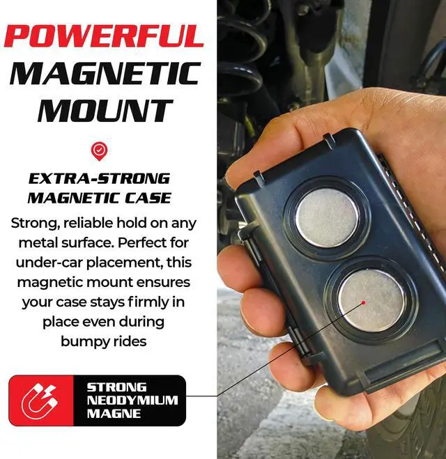 Alt view image 6 of 7 - Magnetic GPS Tracker Case - Weatherproof Magnetic Mount Lock Box for GPS Trackers & Spare Keys - Compatible with GL200, GL300, GL300W, GL300MA, GL320MG - Discreet Under-Vehicle Mount