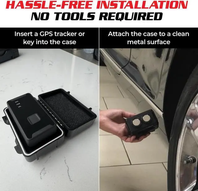 Alt view image 7 of 7 - Magnetic GPS Tracker Case - Weatherproof Magnetic Mount Lock Box for GPS Trackers & Spare Keys - Compatible with GL200, GL300, GL300W, GL300MA, GL320MG - Discreet Under-Vehicle Mount