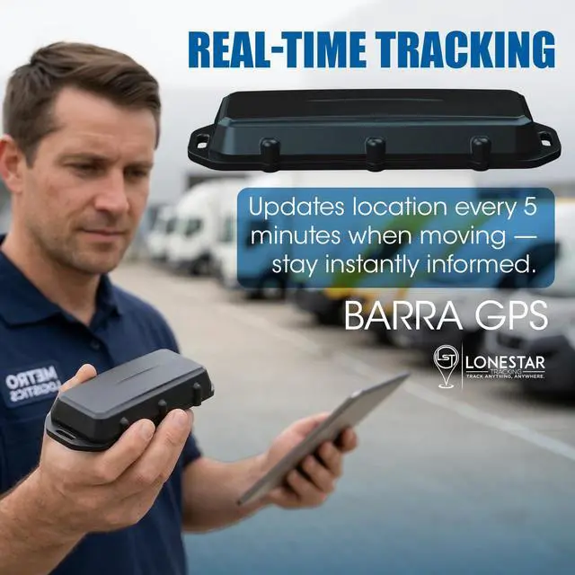 Alt view image 2 of 7 - Barra GPS 4G & 5G GPS Tracker for Vehicles, Trucks, Trailers & Assets, Long Battery Life, Rugged IP68 Waterproof, Tamper Alerts, Adaptive Real-Time Tracking (Low Cost Subscription)