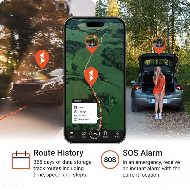 Alt view image 3 of 7 - PAJ USB 4G Mini GPS Tracker for Cars & Trucks with SOS Button | Live App Tracking - Real-Time Vehicle Tracking - Cigarette Lighter Port - 12V Plug-in - Subscription Required
