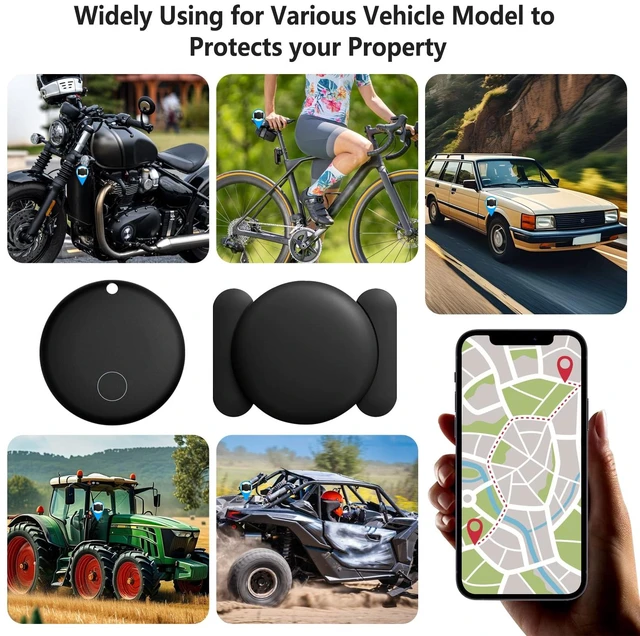 Alt view image 5 of 7 - GPS Car Tracker 2025,Mini GPS Tracker for Vehicles,Hidden Real-timeTracking with Magnetic Case for Motorcycle/Truck,Work with Find My(iOS Only),No Subscription/No Monthly Fee/No SIM Card-Black