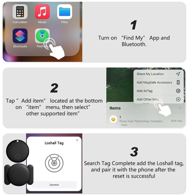 Alt view image 6 of 7 - GPS Car Tracker 2025,Mini GPS Tracker for Vehicles,Hidden Real-timeTracking with Magnetic Case for Motorcycle/Truck,Work with Find My(iOS Only),No Subscription/No Monthly Fee/No SIM Card-Black