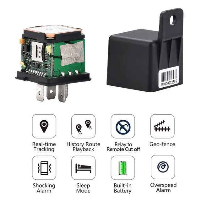 Alt view image 2 of 7 - 4G GPS Tracker for Vehicles,Vehicle Device Locator Car Relay Tracker Real Time ST-907L Hidden Location Device with No Monthly Fee Tracking System for Car Motorcycle Truck Taxi