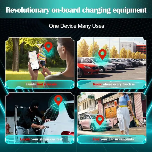 Alt view image 4 of 6 - Car Anti-Loss Device with Charging Port - Real-Time Location Tracking, Compatible with Apple Find My (iOS Only)-Black
