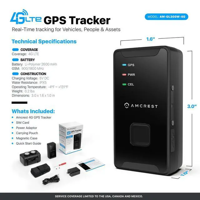 Alt view image 7 of 7 - GPS GL300 GPS Tracker for Vehicles (4G LTE) - Portable Mini Hidden Real-Time GPS Tracking Device for Vehicles, Cars, Kids, Pets, Assets, Text/Email/Push Alerts, Twin Magnet Weatherproof Case