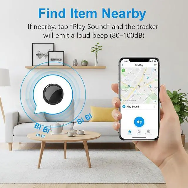 Alt view image 2 of 6 - No Subscription GPS Tracker for Vehicles Work with Find My(iOS Only) Real Time Mini Tracker Tags Global Coverage Hidden Car Location Tracking Tags Device with Magnetic Case No Monthly Fee Required