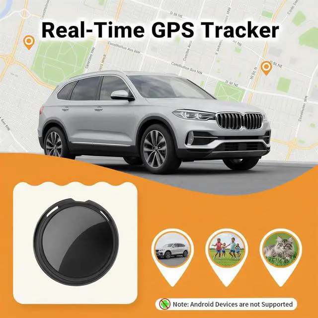 Alt view image 6 of 6 - No Subscription GPS Tracker for Vehicles Work with Find My(iOS Only) Real Time Mini Tracker Tags Global Coverage Hidden Car Location Tracking Tags Device with Magnetic Case No Monthly Fee Required
