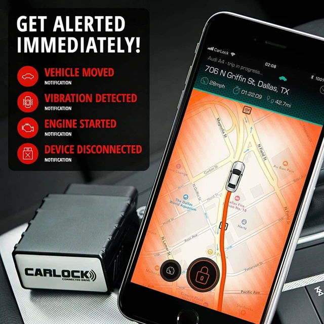 Alt view image 3 of 7 - Anti Theft Car Device - Real Time 4G Car Tracker & Car Alarm System. Comes with Device & Phone App. Tracks Your Car in Real Time & Notifies You Immediately of Suspicious Behavior.OBD Plug&Play