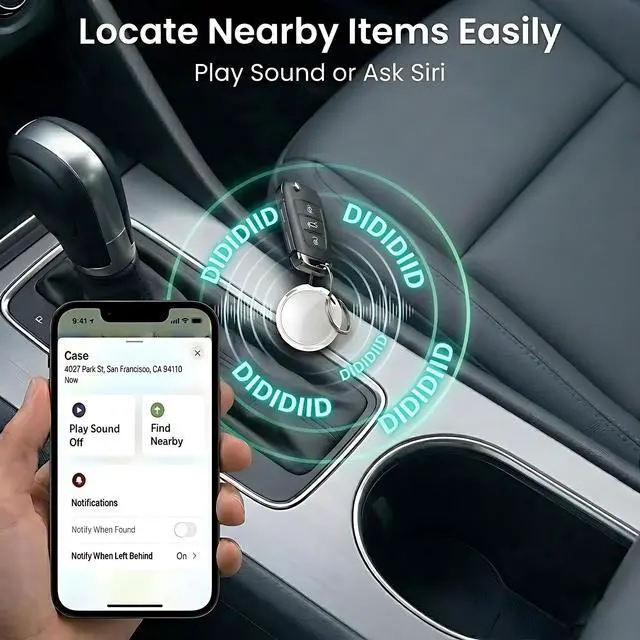 Alt view image 4 of 7 - 2 Pack GPS Tracker for Vehicles with Magnetic Case Global Real-Time Bluetooth Tracking Device for Cars Hidden Work with Apple Find My (iOS Only) Waterproof No Fee No Subscription No SIM Card Required