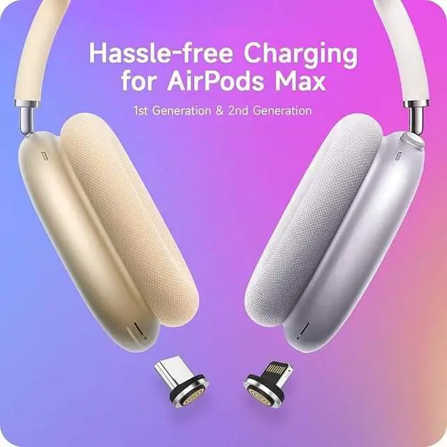 Alt view image 3 of 7 - TOPWOLF Charging Case for AirPods Max with Battery & Sleep Mode - Hard Shell Travel Carrying Case, External Power Bank for AirPods Max creamy white