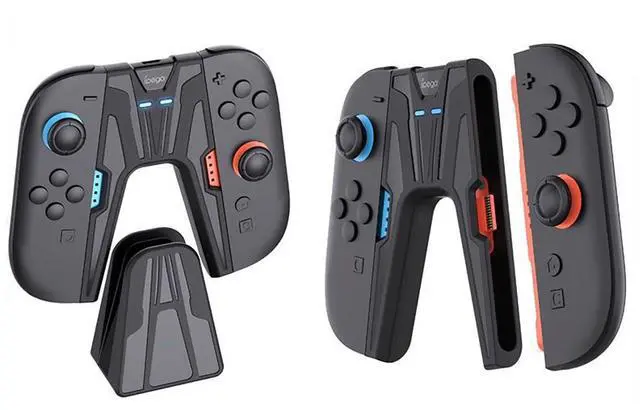 Main image of TOPWOLF Charging Grip + Storage Stand for Nintendo Switch 2, Magnetic Controller Grip for Joy-Con 2 Controller, Auto-Attachment with LED Indicator, Play While Charging Grip Dock