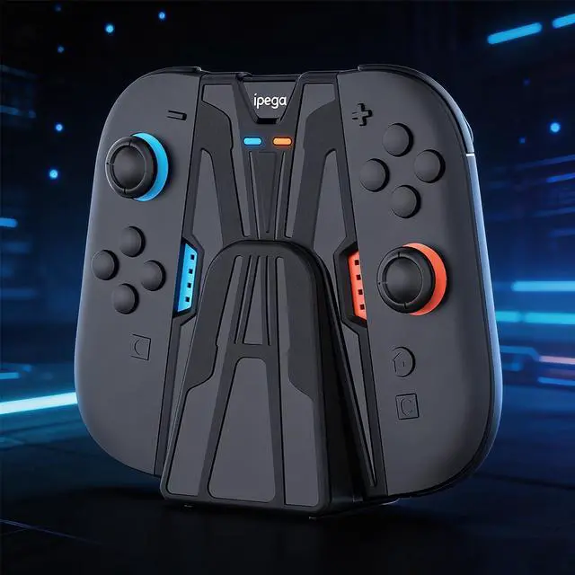 Alt view image 3 of 7 - TOPWOLF Charging Grip + Storage Stand for Nintendo Switch 2, Magnetic Controller Grip for Joy-Con 2 Controller, Auto-Attachment with LED Indicator, Play While Charging Grip Dock