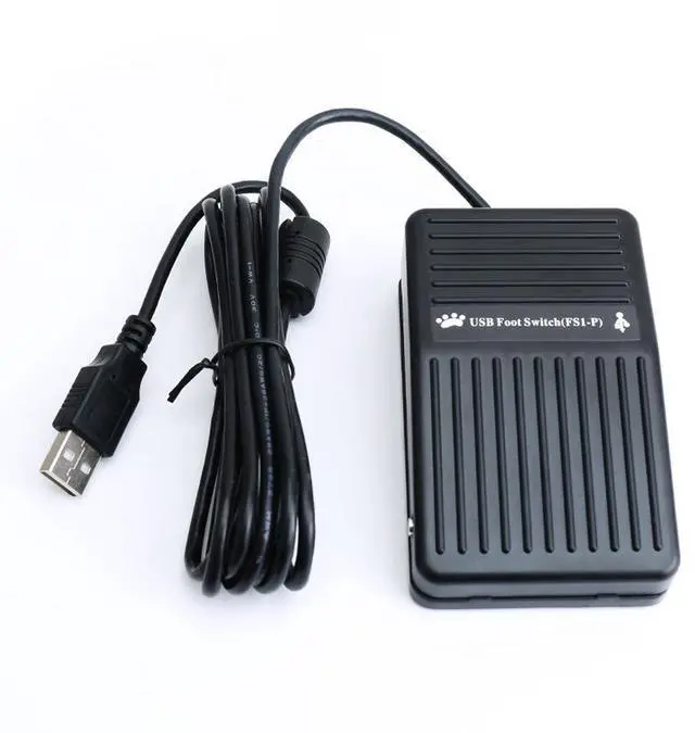 Main image of TOPWOLF USB Foot Switch for Gaming - HID Programmable 3-Pedal, Anti-Slip Heavy Duty, MMO Macro Controller for PC Keyboard Replacement, FPS & Game Assistant