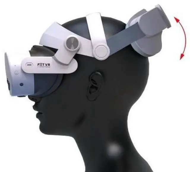 Alt view image 3 of 5 - Meta Quest 3/3S Head Strap, Elite Replacement Adjustable Comfort Foam Battery Head Strap