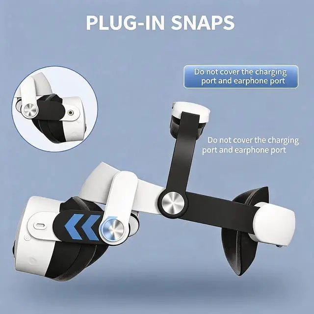Alt view image 3 of 5 - Meta Quest 3 Headband with Dual Knobs for Adjustment, Elite Oculus Quest 3 Comfort Headband VR Accessories