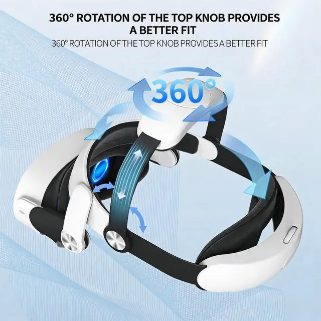 Alt view image 2 of 5 - Meta Quest 3 Headband with Dual Knobs for Adjustment, Elite Oculus Quest 3 Comfort Headband VR Accessories