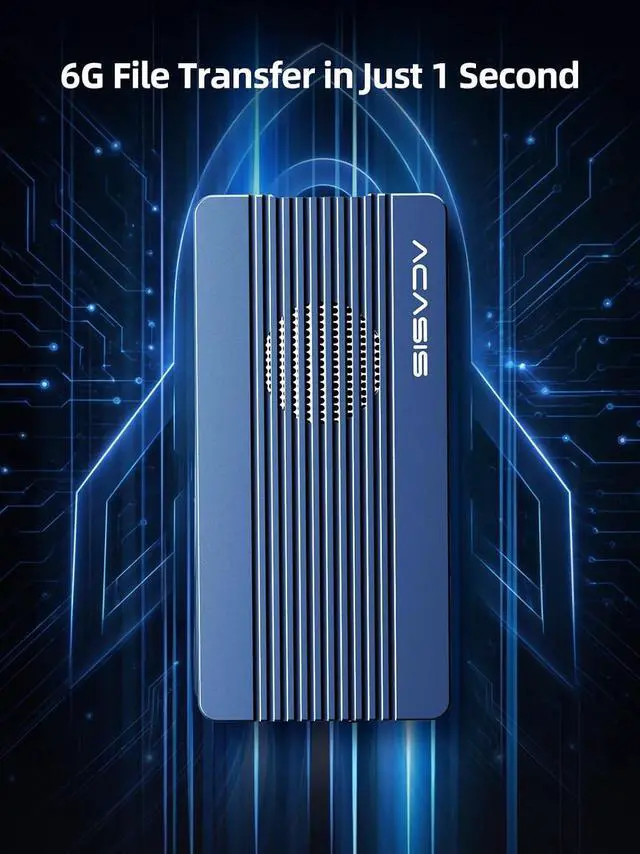 Alt view image 3 of 7 - ACASIS 40Gbps M.2 NVMe SSD Enclosure with Cooling Fan, Aluminum USB4 External Hard Drive Case Compatible with Thunderbolt 4/3, Supports 8TB 2280 NVMe SSD for MacBook PC Gaming