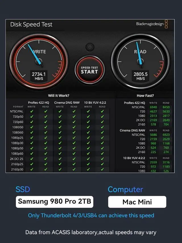 Alt view image 7 of 7 - ACASIS 40Gbps M.2 NVMe SSD Enclosure for Thunderbolt 4/3 & USB4 Tool-Free Installation, Aluminum Heat Sink, Fanless Noiseless Design, Supports 2280/2260/2242/2230 SSDs (Up to 8TB, SSD Not Included)